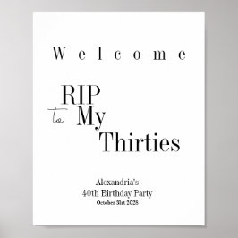 Poster Boas-vindas à Festa dos 30 RIP 40º Aniversário