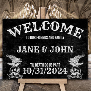 Poster Boas-vindas a Gothic, Vintage ou Halloween