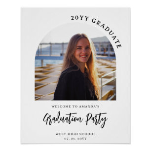 Póster Boas-vindas à graduação personalizada de fotos em 