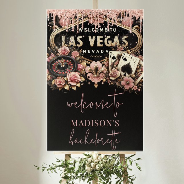 Poster Boas-vindas a Las Vegas Bachelorette Luxury (Criador carregado)