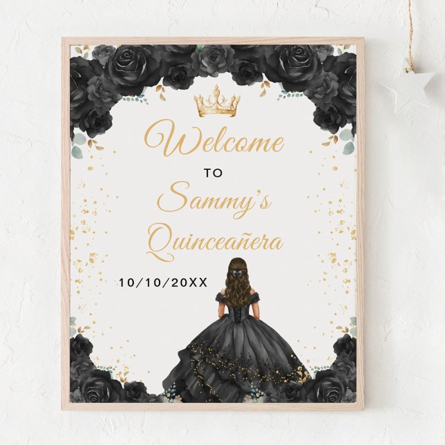 Poster Boas-vindas à Princesa Negra Quinceañera (Criador carregado)