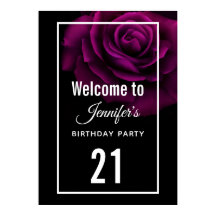 Boas-vindas à Rosa vermelha roxa gótica