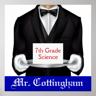 Póster Boas-vindas à sala de aula do professor escolar - 