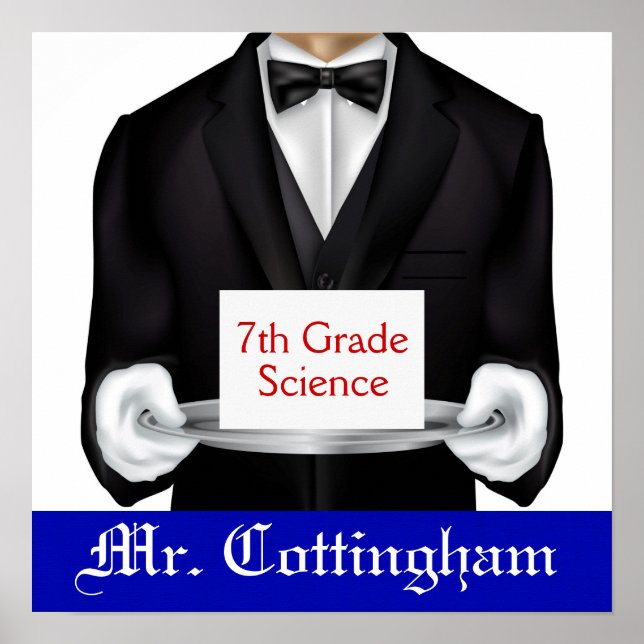 Póster Boas-vindas à sala de aula do professor escolar -  (Frente)