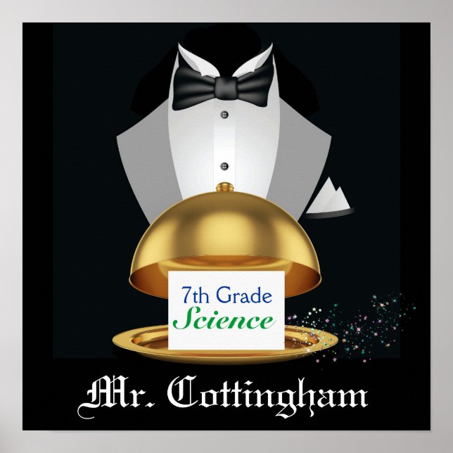 Póster Boas-vindas à sala de aula do professor escolar -  (Frente)