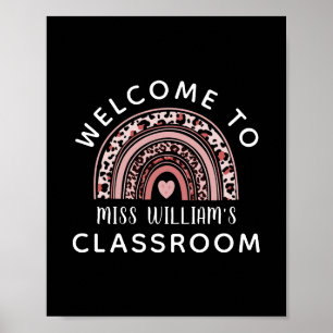 Poster Boas-vindas à sala de aula do Rainbow Teacher