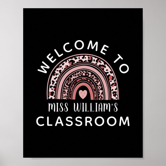 Poster Boas-vindas à sala de aula do Rainbow Teacher (Frente)