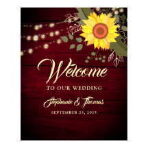 Boas-vindas a Sunflower Rustic Wedding