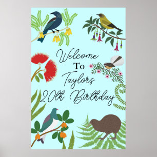 Poster Boas-vindas ao Aniversário da Nova Zelândia