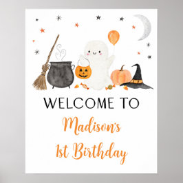 Poster Boas-vindas ao Aniversário do Halloween Pumpkin