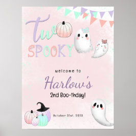 Poster Boas-vindas ao Aniversário do Pastel Halloween