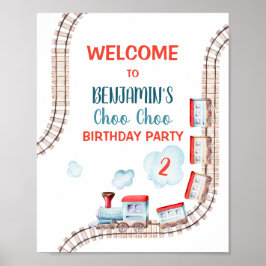 Poster Boas-vindas ao Aniversário do Vintage Rail Boy