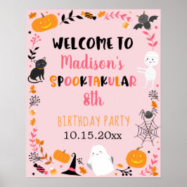 Poster Boas-vindas ao Aniversário Spooktacular do Hallowe