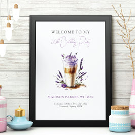 Poster Boas-vindas ao Café da Lavanda Personalizada
