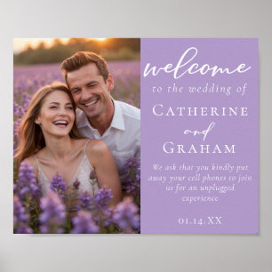 Poster Boas-vindas ao Casal Roxo Lilac