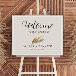 Poster Boas-vindas ao casamento clássico e elegante