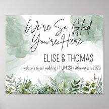 Boas-vindas ao casamento da Folhagem Verde de Euca