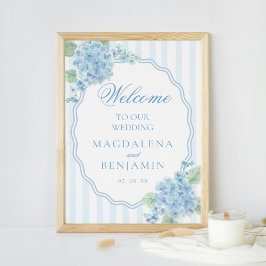 Poster Boas-vindas ao Casamento da Hydrangea Azul Victori
