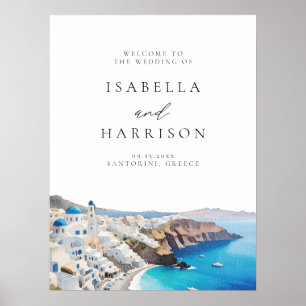 Poster Boas-vindas ao Casamento de Destino da GRÉCIA SANT