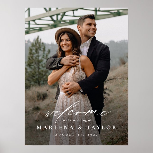 Poster Boas-vindas ao Casamento de Fotografia da Caligraf (Frente)