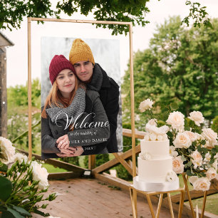 Poster Boas-vindas ao Casamento de Fotografia da Caligraf