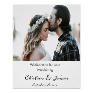 Póster Boas-vindas ao Casamento de Fotografia da Caligraf