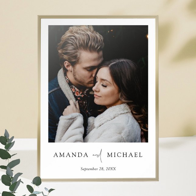 Poster Boas-vindas ao casamento de fotos personalizadas c (Criador carregado)