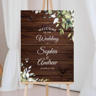Poster Boas-vindas ao Casamento de Madeira com Greeneresc