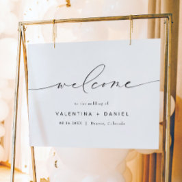 Poster Boas-vindas ao Casamento de Script Elegante Modern