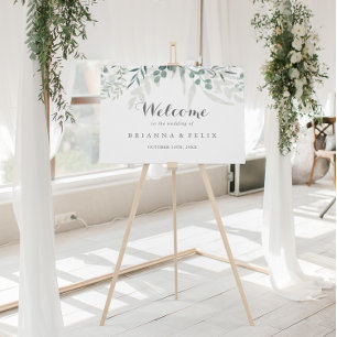 Poster Boas-vindas ao Casamento Eucalyptus com Greeneresc