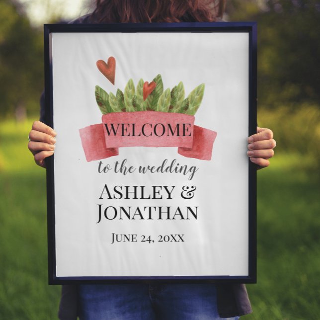 Poster Boas-vindas ao casamento informal moderno (Criador carregado)