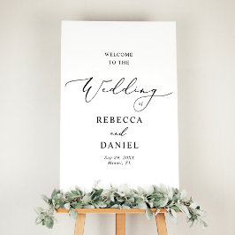 Poster Boas-vindas ao Casamento Negro Chic