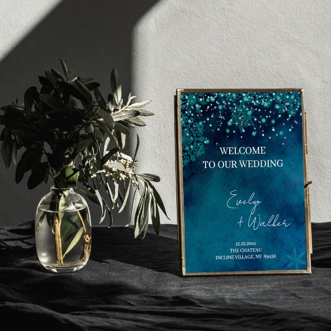 Poster Boas-vindas ao casamento noturno de inverno (Criador carregado)