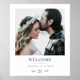 Poster Boas-vindas ao casamento personalizado com fotos s