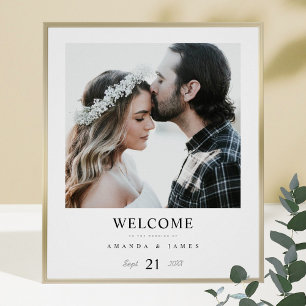 Poster Boas-vindas ao casamento personalizado com fotos s
