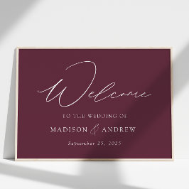 Poster Boas-vindas ao Casamento Puro de Script Elegante M