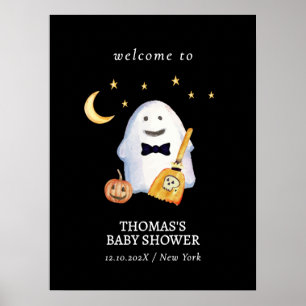 Poster Boas-vindas ao Chá de Bebê da Bruxinha Fantasminha