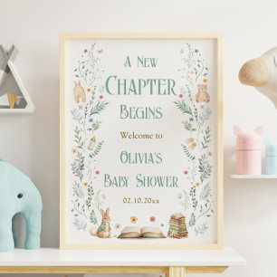 Poster Boas-vindas ao Chá de Bebê do Livro Um Novo Capítu