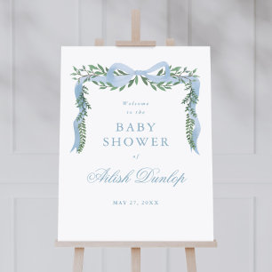 Poster Boas-vindas ao Chá de Bebê do Menino com Elegante 