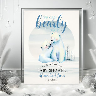 Poster Boas-vindas ao Chá de Bebê Polar Bear Cub