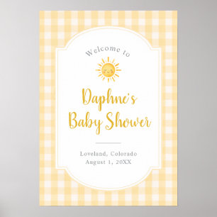 Poster Boas-vindas ao Chá de Bebê Yellow Sunshine