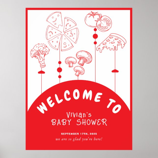 Poster Boas-vindas ao Chá de fraldas de entrega especial  (Frente)