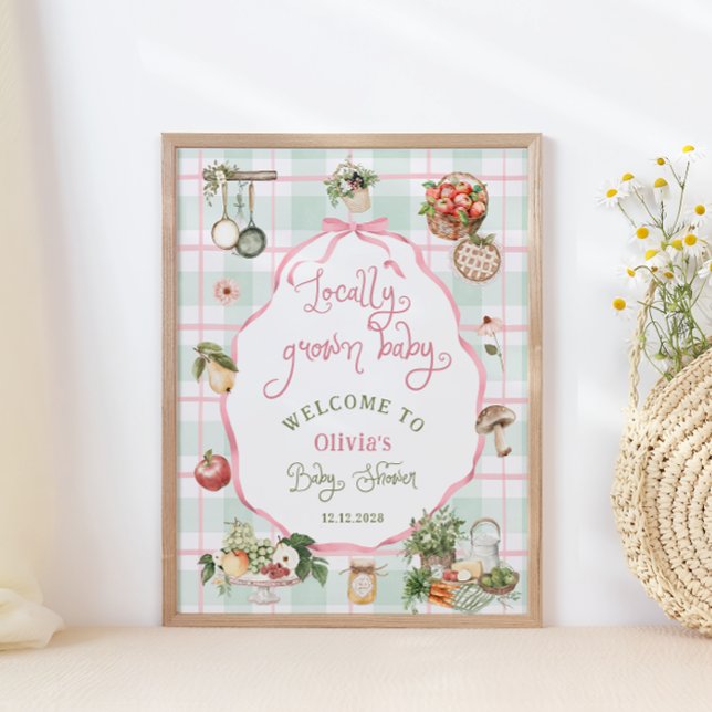 Poster Boas-vindas ao Chá de fraldas do mercado de agricu (Criador carregado)