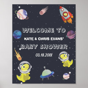 Poster Boas-vindas ao Chá de fraldas do Planeta Estelar
