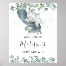 Boas-vindas ao Chá de fraldas Greenere Cute Elepha