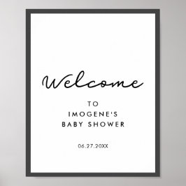 Poster Boas-vindas ao Chá de fraldas simples