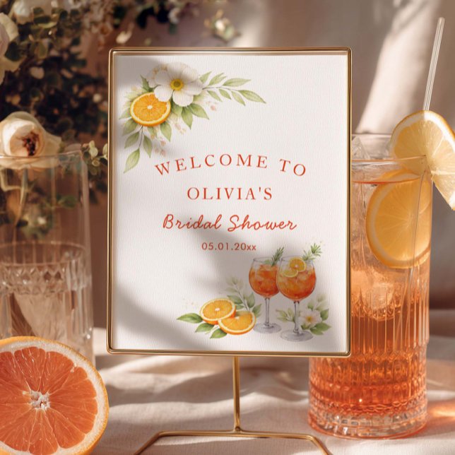 Poster Boas-vindas ao Chá de Noiva Aperol Spritz (Criador carregado)