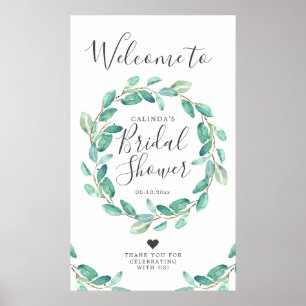 Poster Boas-vindas ao Chá de Noiva Bayou Botanicals