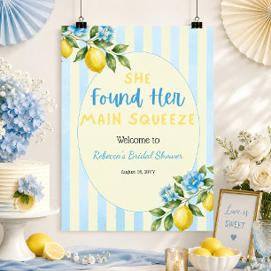 Poster Boas-vindas ao Chá de Noiva Lemon Main Squeeze