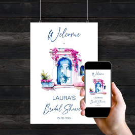 Poster Boas-vindas ao chá de panela do Mediterrâneo